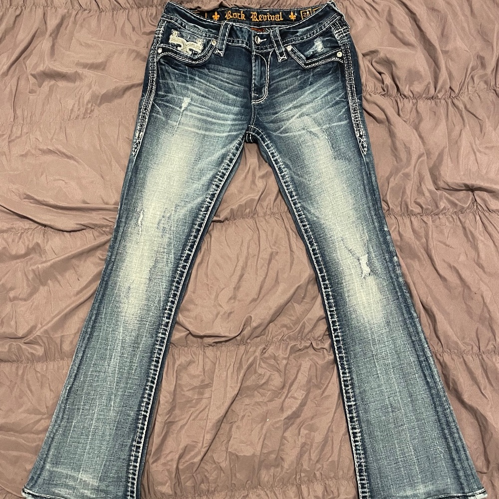 Rock Revival Sundae Mid-Rise Boot Jeans Size 26